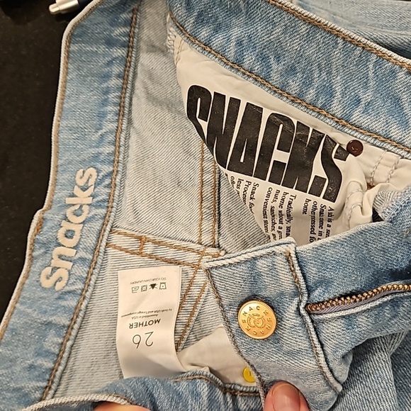 💕MOTHER SNACKS!💕 The Fun Dip Puddle Jeans ~ Lots Of Nibbles 26 NWT - Picture 16 of 16